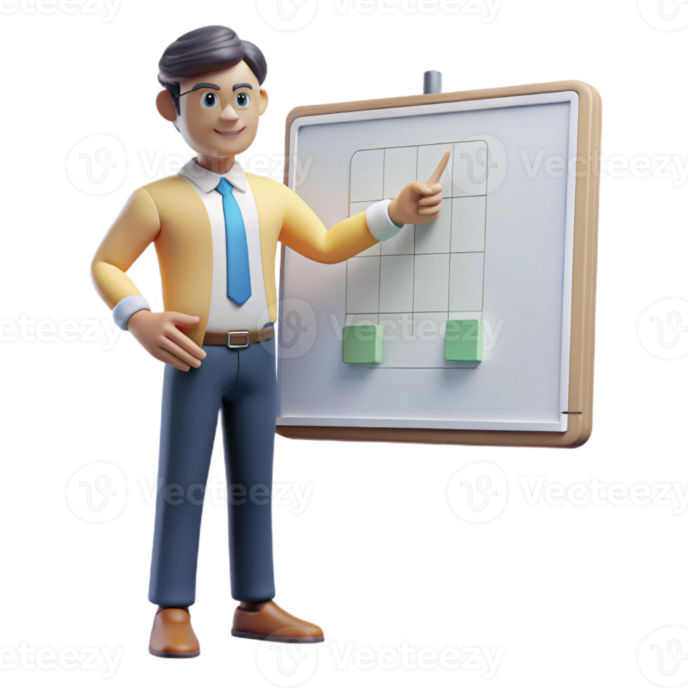 extraordinary modern Teacher Explaining Concept on Whiteboard Cutout exclusive png