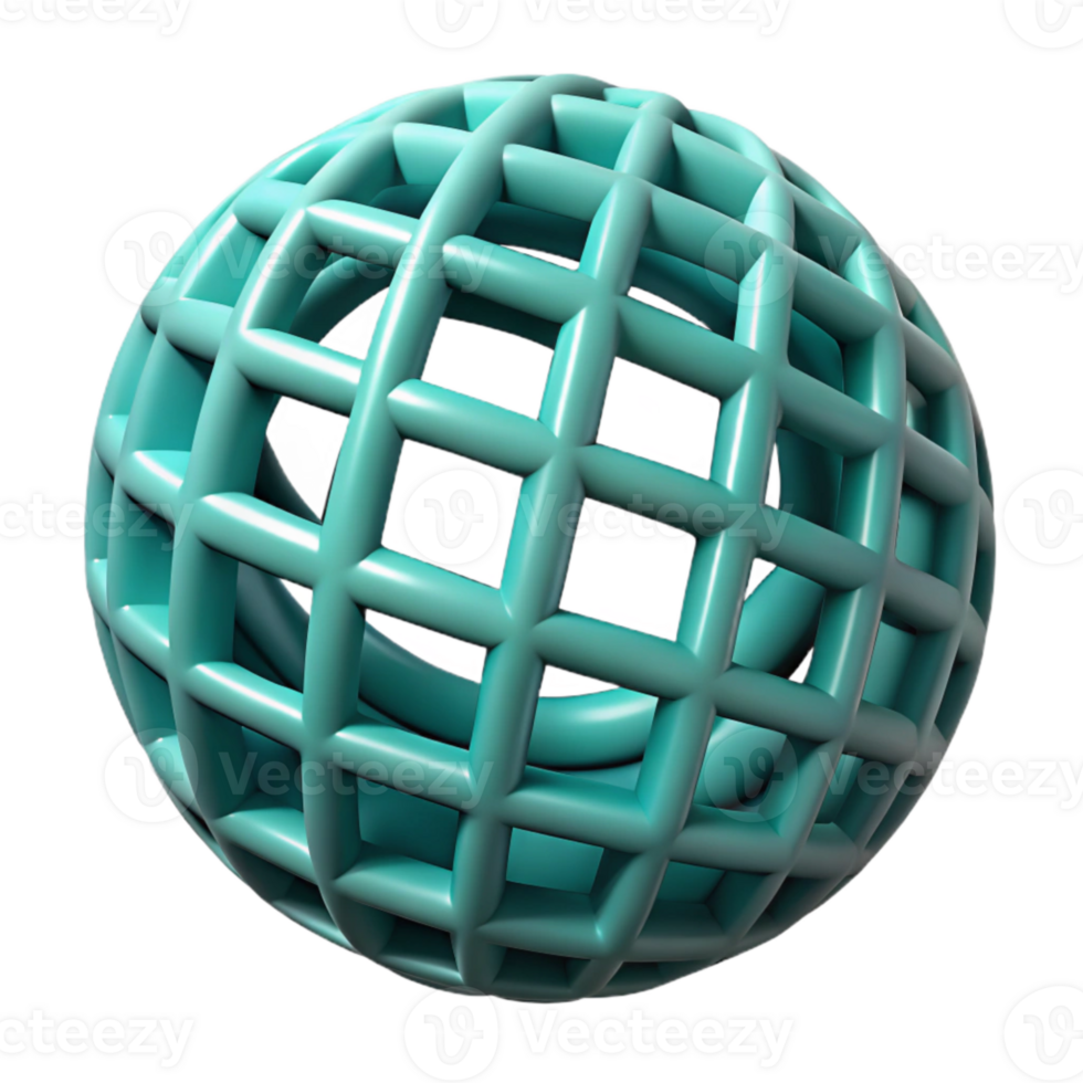 beautiful contemporary Teal Abstract Grid Cutout Element exclusive png