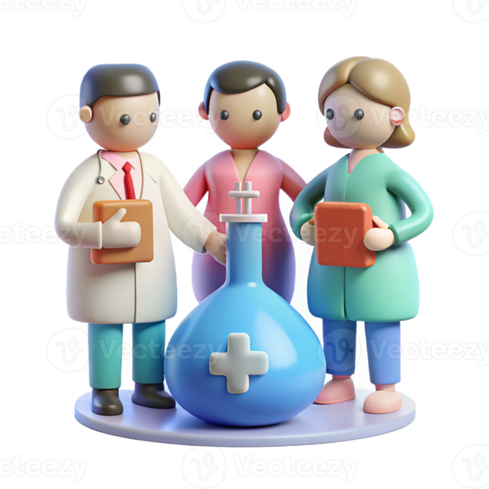 wonderful vintage Team Collaboration in Medical Lab Isolated exclusive png