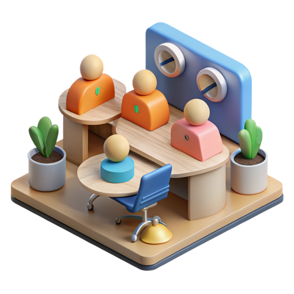magnificent minimalist Team Collaboration in Office Space Cutout original png