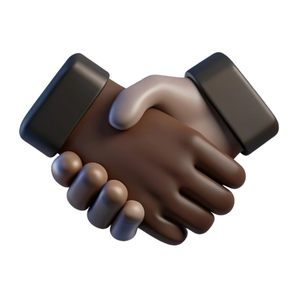 dramatic traditional Teamwork Handshake Silhouette Cutout with Dark Background authentic png