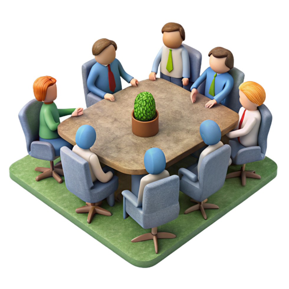 extraordinary traditional Team Meeting in Conference Room Cutout exclusive png