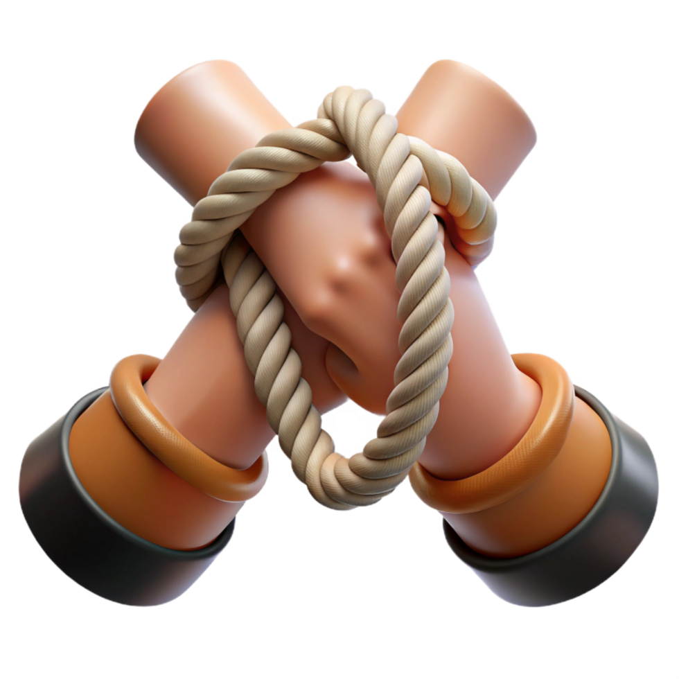 stunning rustic Teamwork Hands Holding Rope Tight Isolated original png