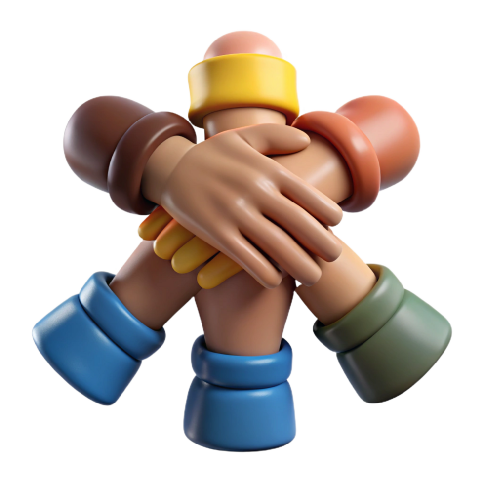 magnificent abstract Teamwork Hands Stacked Together Cutout with Diverse Skin Tones high resolution png
