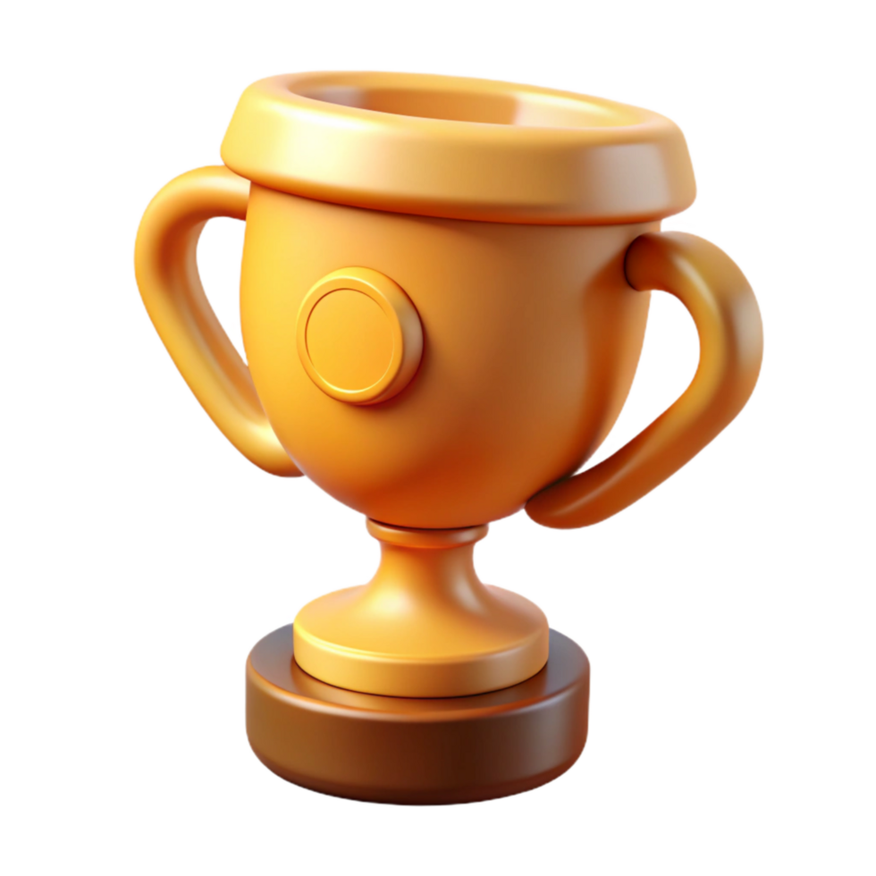impressive vintage Teamwork Trophy Icon Isolated Golden Hue original png