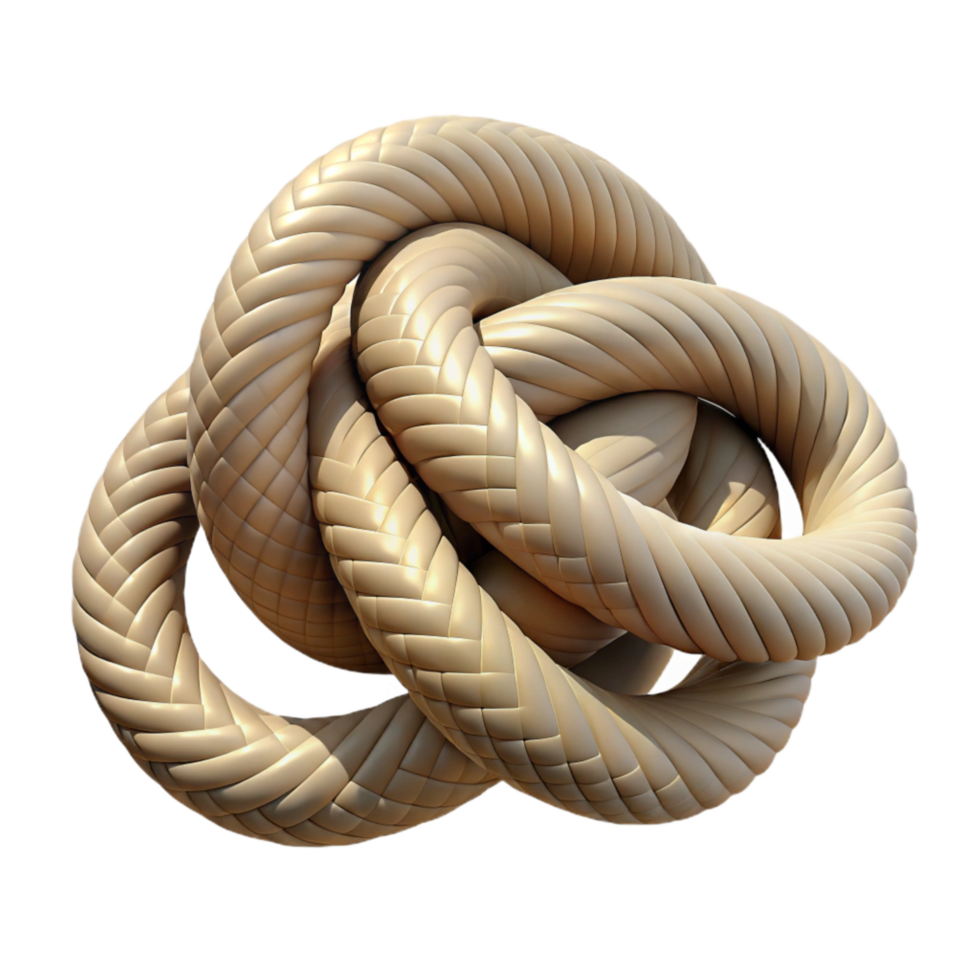 magnificent artistic Teamwork Rope Knot Tied Together Isolated high quality png