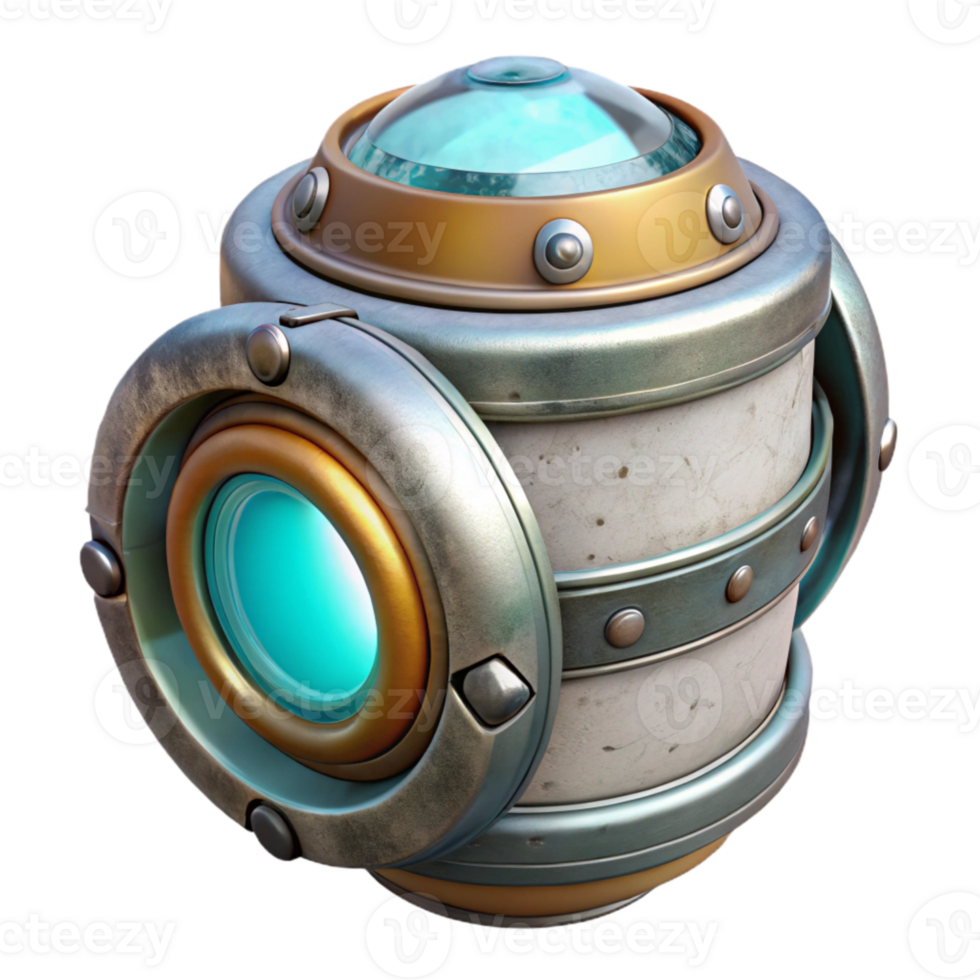 vibrant creative Time Travel Capsule Futuristic Design authentic png