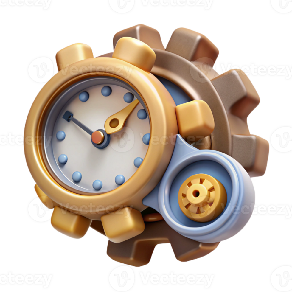 wonderful contemporary Time Travel Device Clock Gears Cutout Element professional png