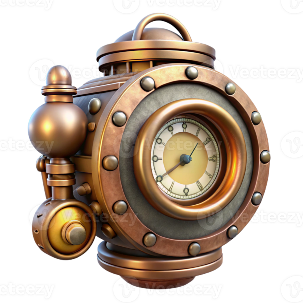 elegant abstract Time Travel Device Steampunk Design Cutout Element authentic png
