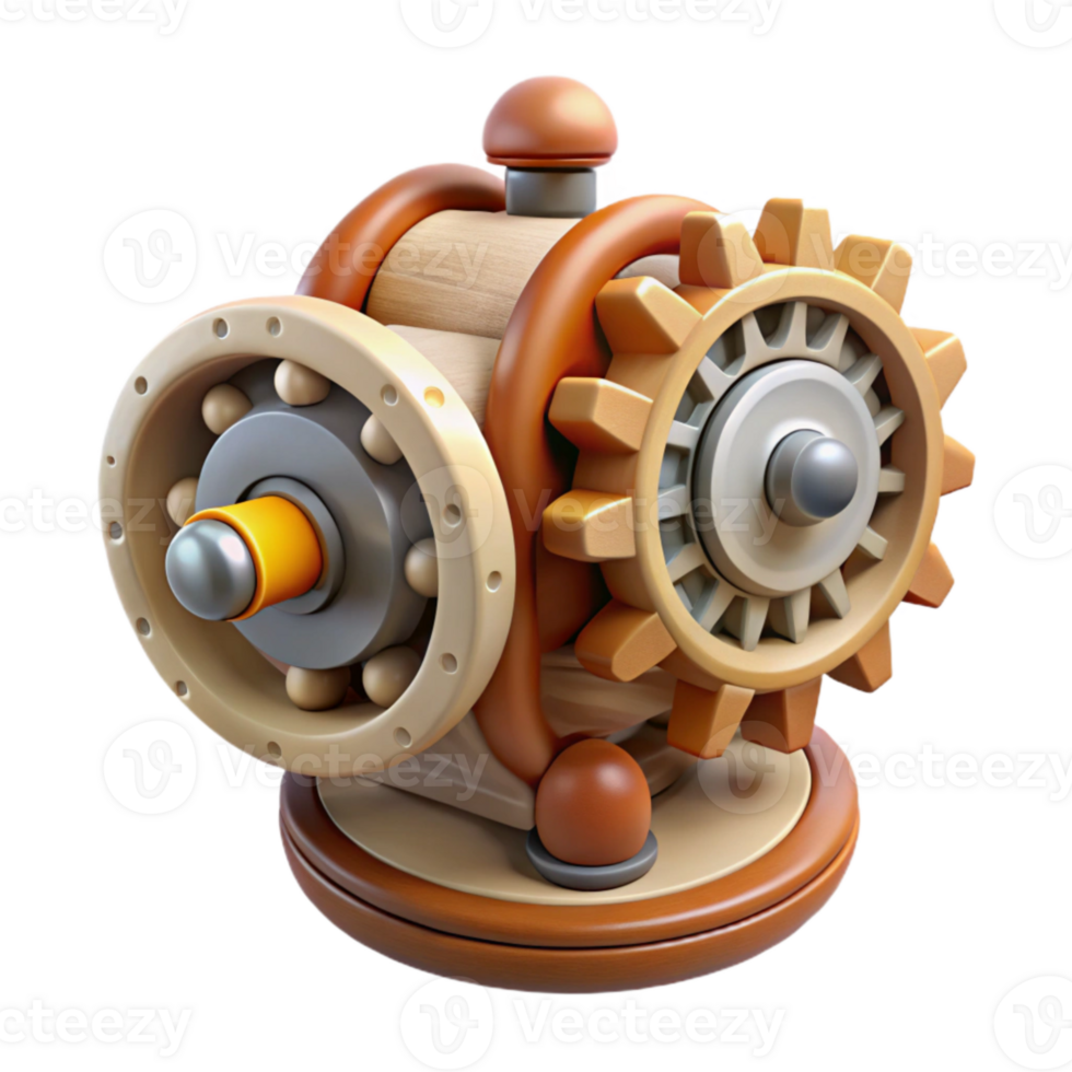 wonderful vintage Time Travel Device with Glowing Buttons Transparent Background authentic png
