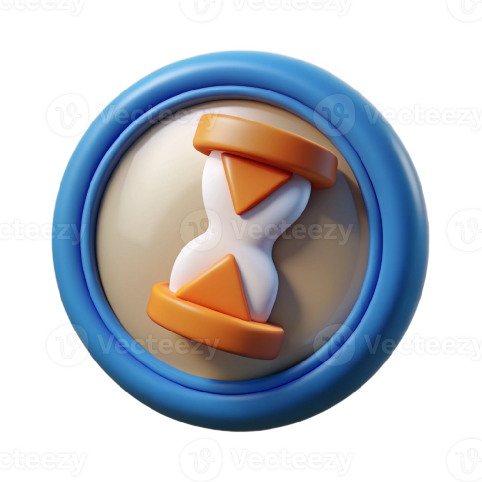vibrant modern Time Travel Icon Transparent Background with Arrow original png