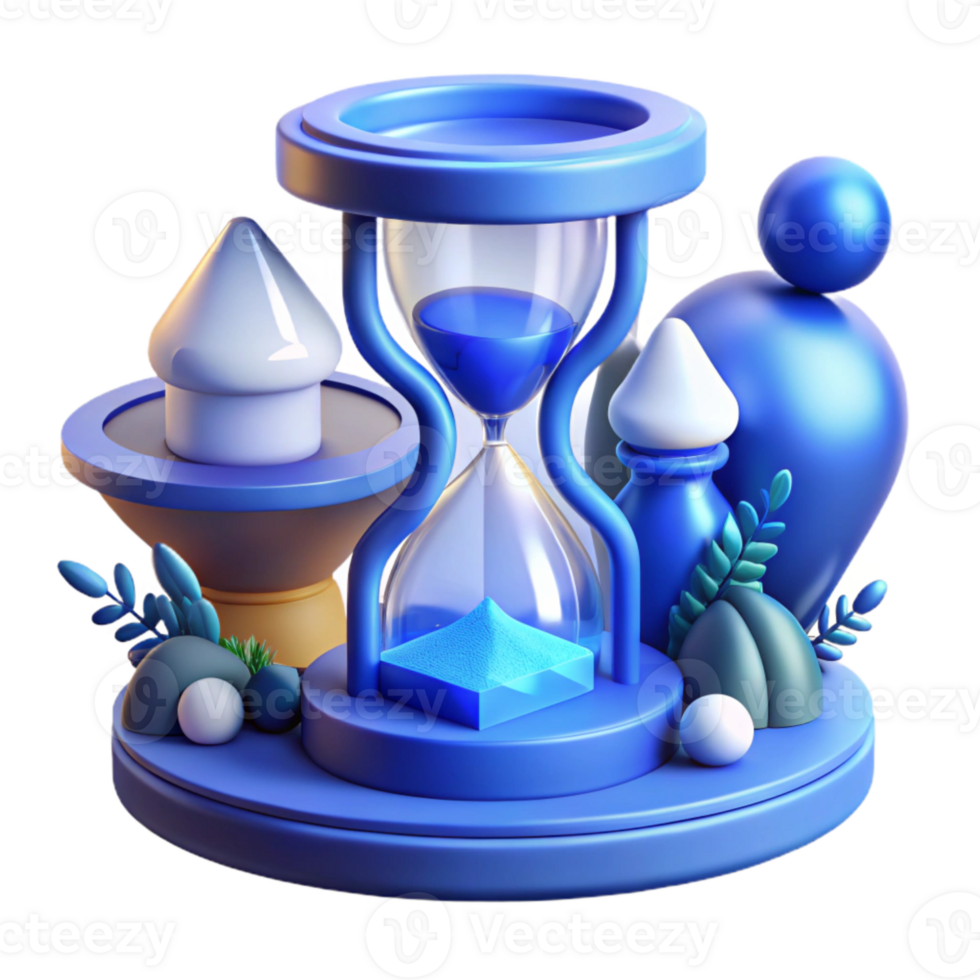 beautiful contemporary Time Travel Paradox Twin Paradox Illustration Blue Isolated png