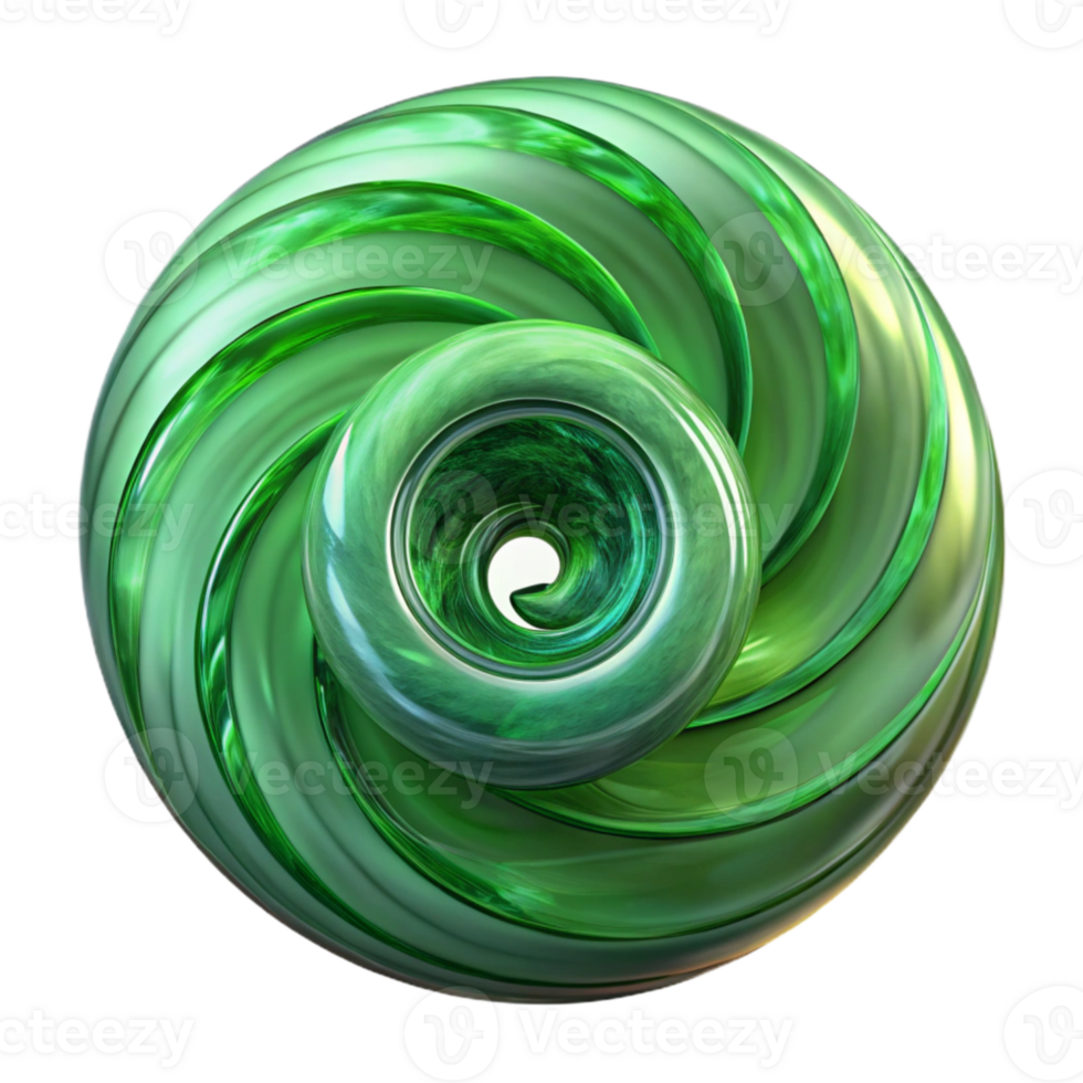 dramatic modern Time Vortex Spiral Green Transparent high quality png