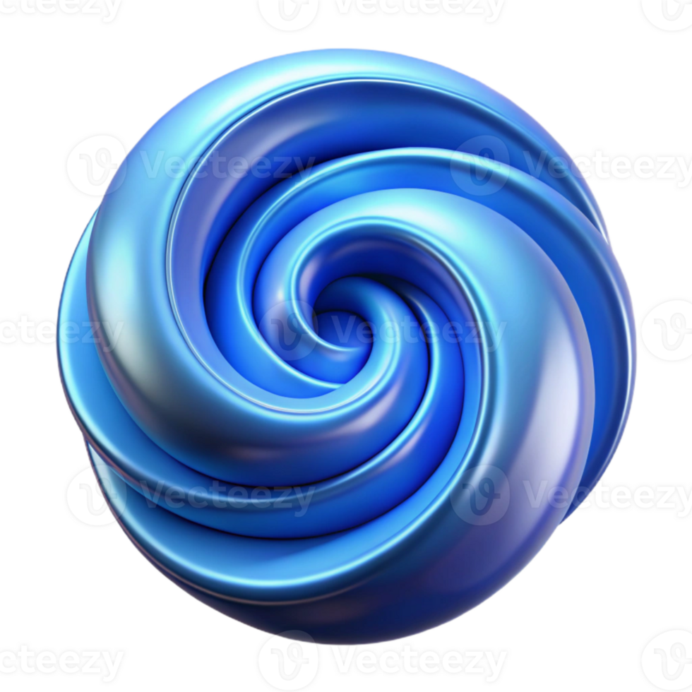 beautiful vintage Time Warp Swirl Blue Hue Isolated Element authentic png