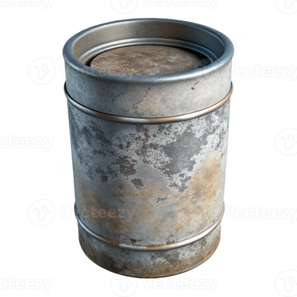 impressive vintage Tin Can Pencil Holder Side View Cutout authentic png