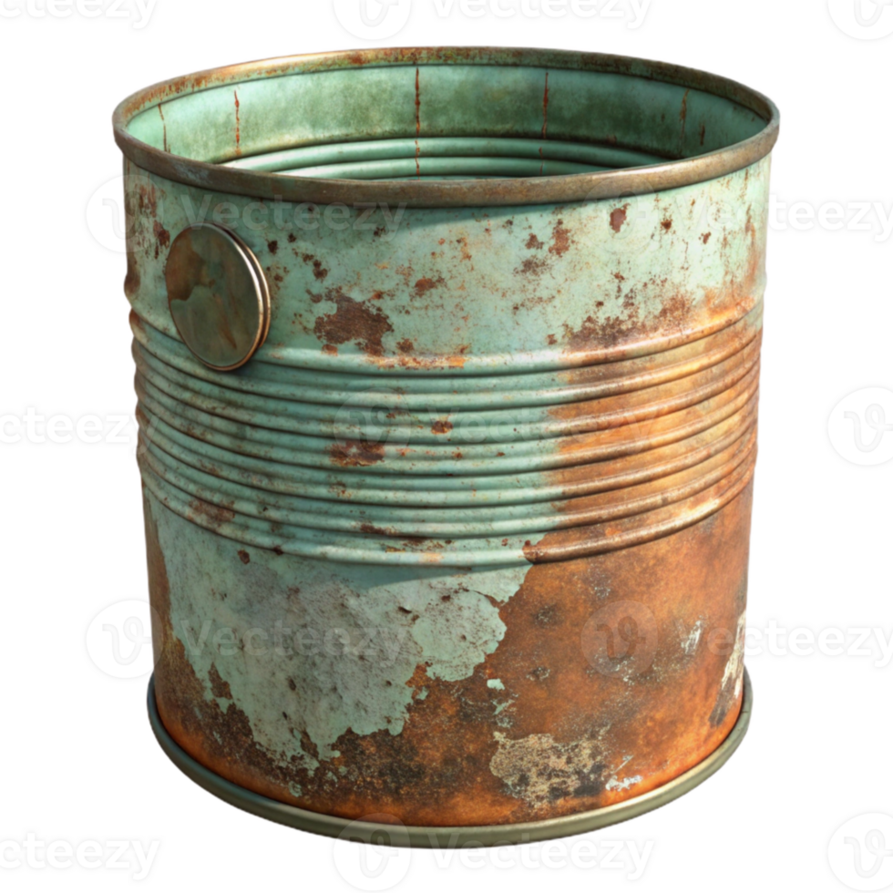 magnificent traditional Tin Can Planter Side View Cutout detailed png