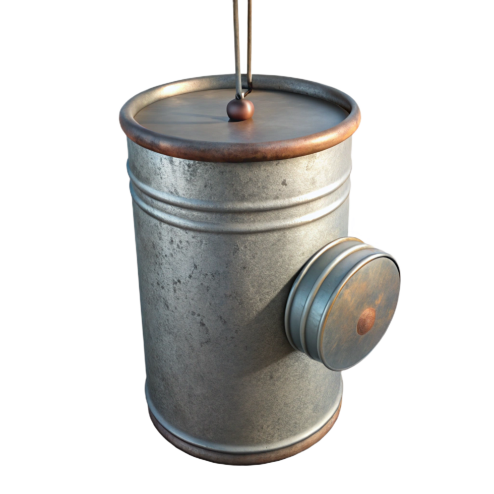 dramatic rustic Tin Can Wind Chime Isolated Cutout professional png