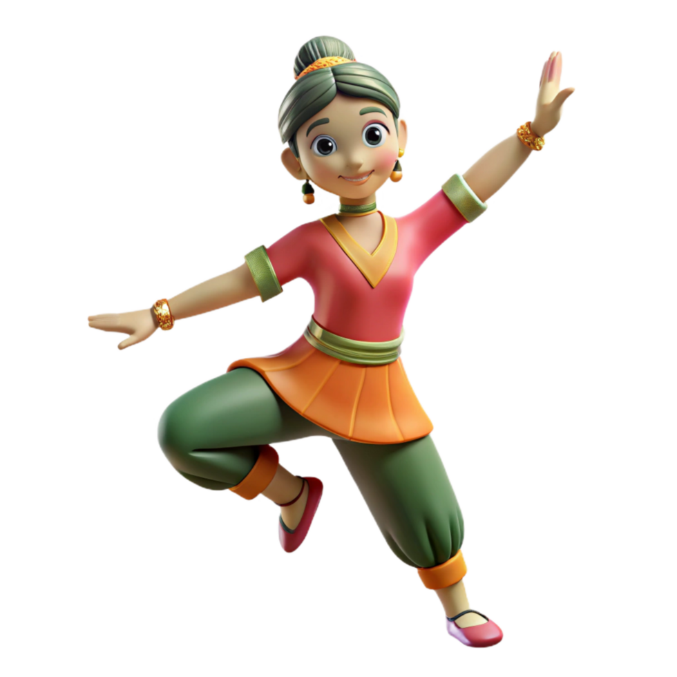 vibrant classic Traditional Dance Pose Graceful Cutout genuine png