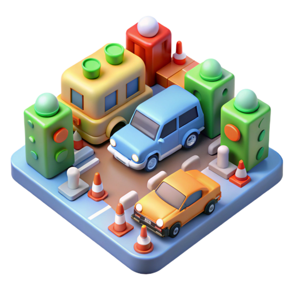 dramatic contemporary Traffic Flow Optimization with Ai Algorithms Transparent Background original png