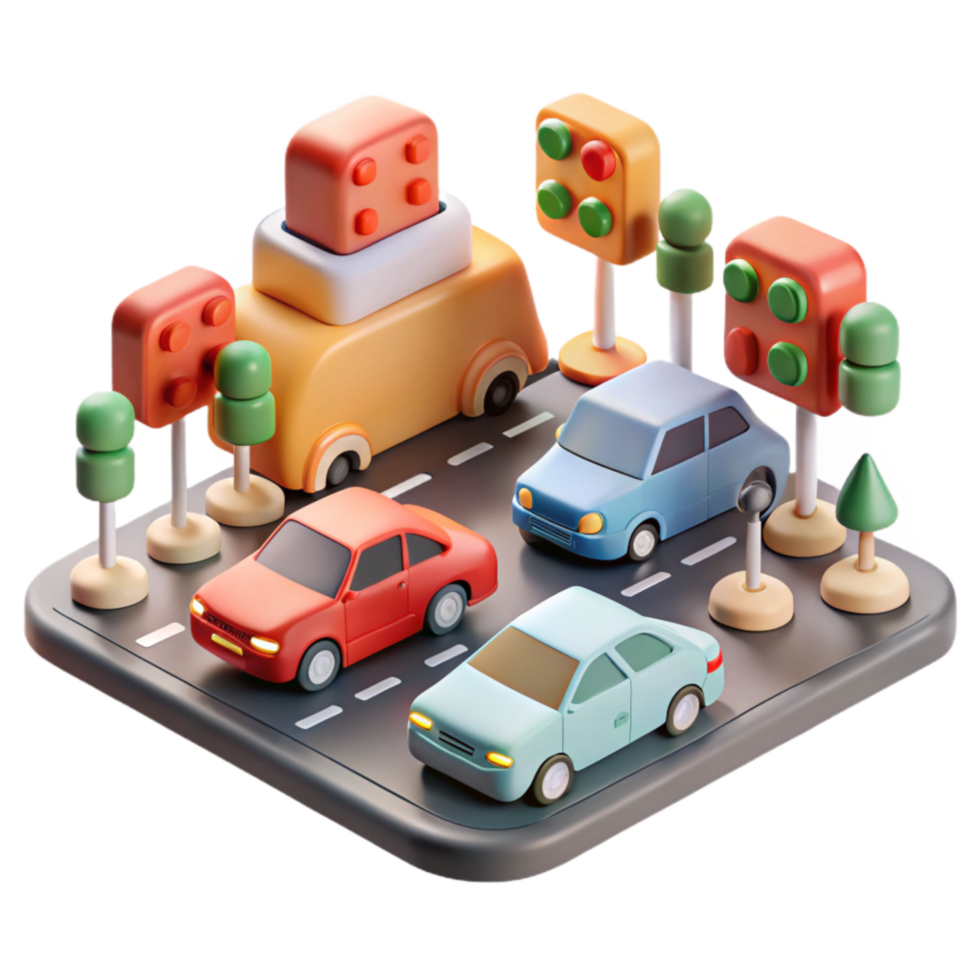 magnificent contemporary Traffic Flow Optimization with Ai Algorithms Transparent Background exclusive png
