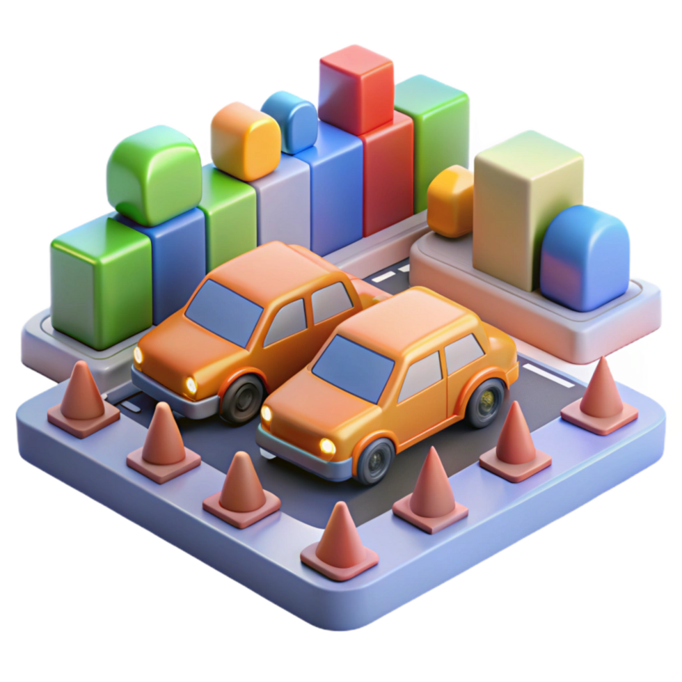 serene abstract Traffic Flow Optimization with Ai Algorithms Transparent Background png