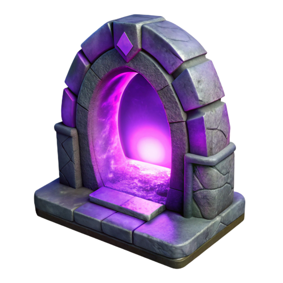 extraordinary creative Transdimensional Portal Glowing Purple Isolated Element premium png