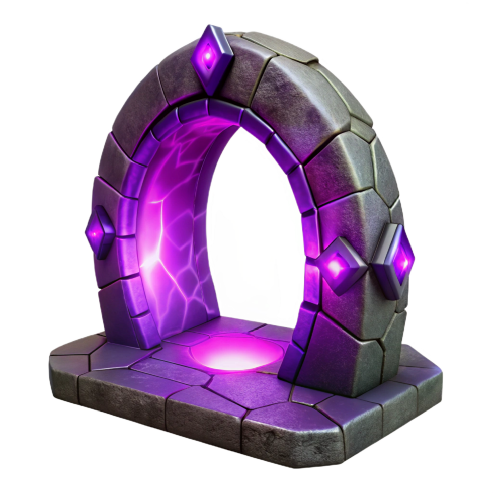 serene abstract Transdimensional Portal Glowing Purple Isolated Element high resolution png