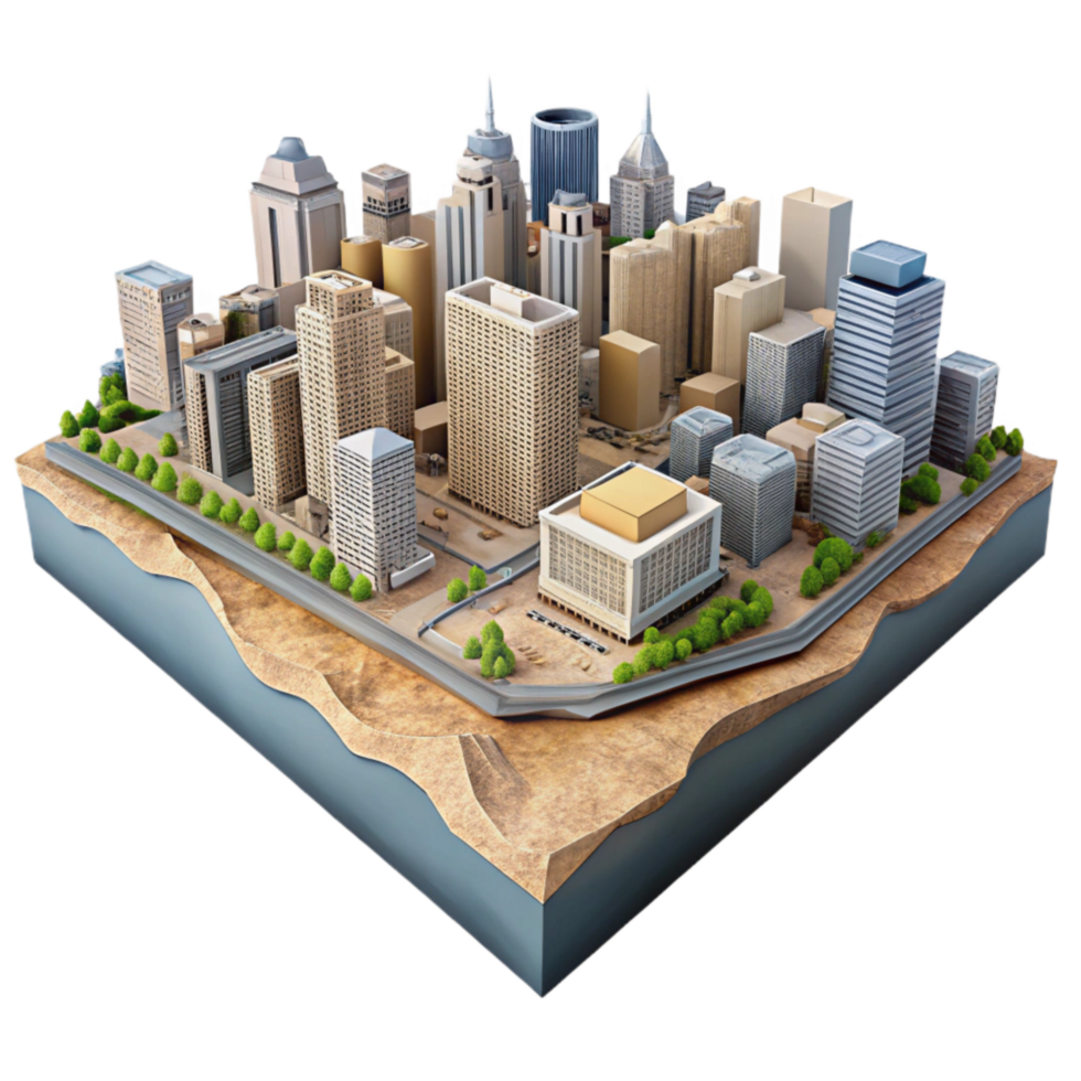 stunning abstract Transforming Urban Fabric Cutout Adaptive Cityscape high resolution png