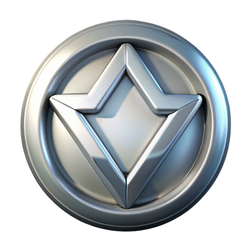 dramatic rustic Transhumanist Logo with Silver Sheen Transparent Background exclusive png