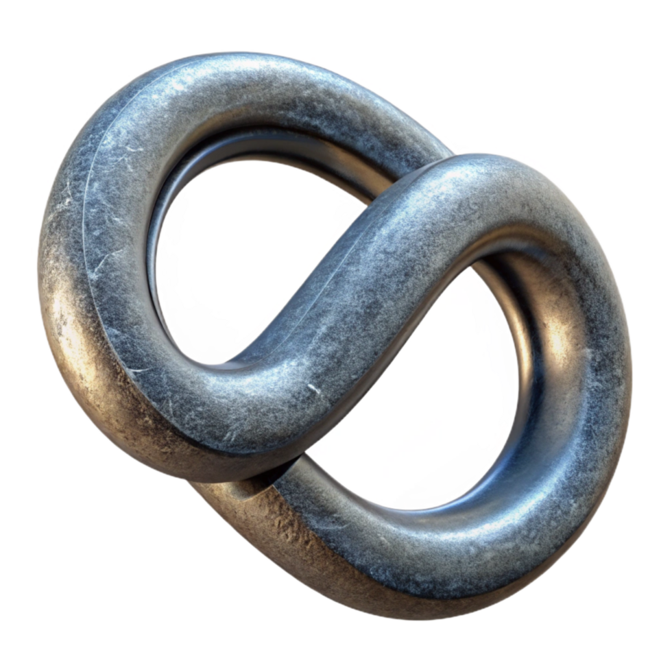 serene traditional Transhuman Symbol Infinity Loop Metallic Texture Isolated high resolution png