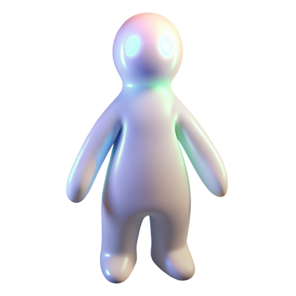 stunning classic Translucent Figure Glowing White Isolated Element png