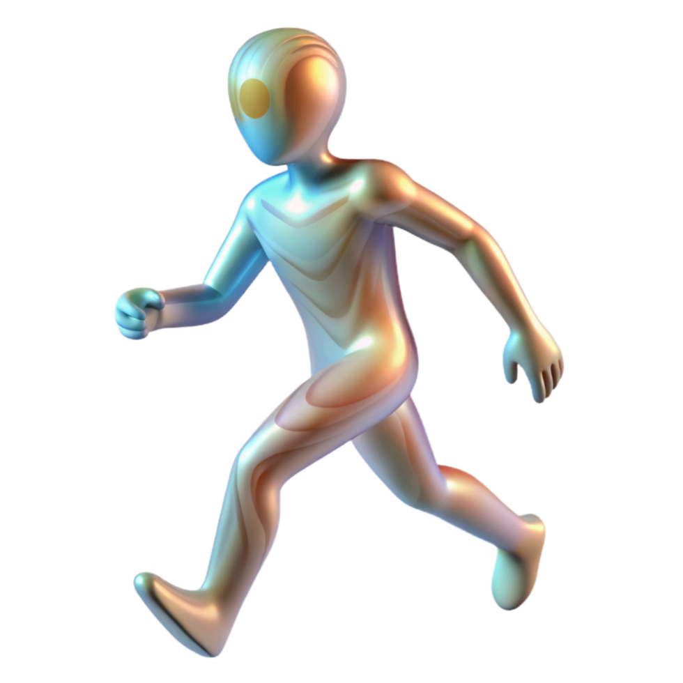 impressive abstract Translucent Human Figure in Meditation Pose Transparent Background exclusive png
