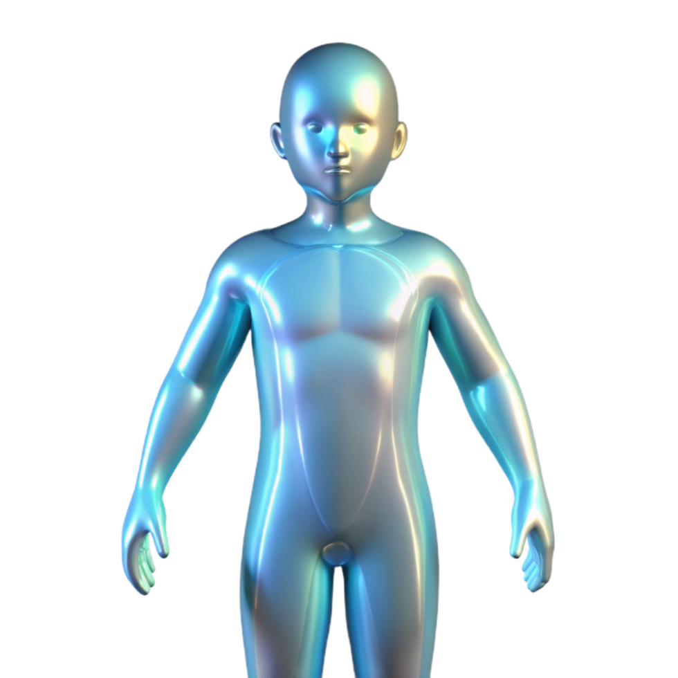 stunning abstract Translucent Human Figure with Energy Flow Cutout original png
