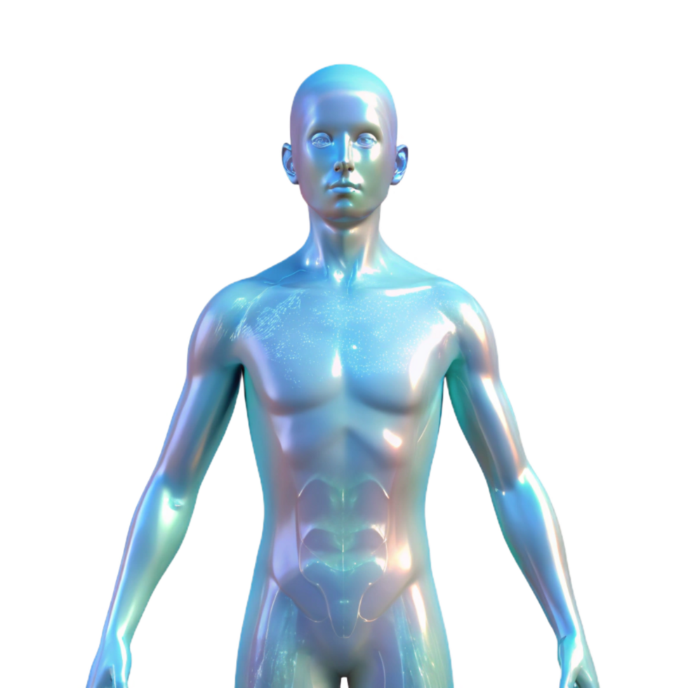 stunning rustic Translucent Human Figure with Energy Flow Cutout genuine png