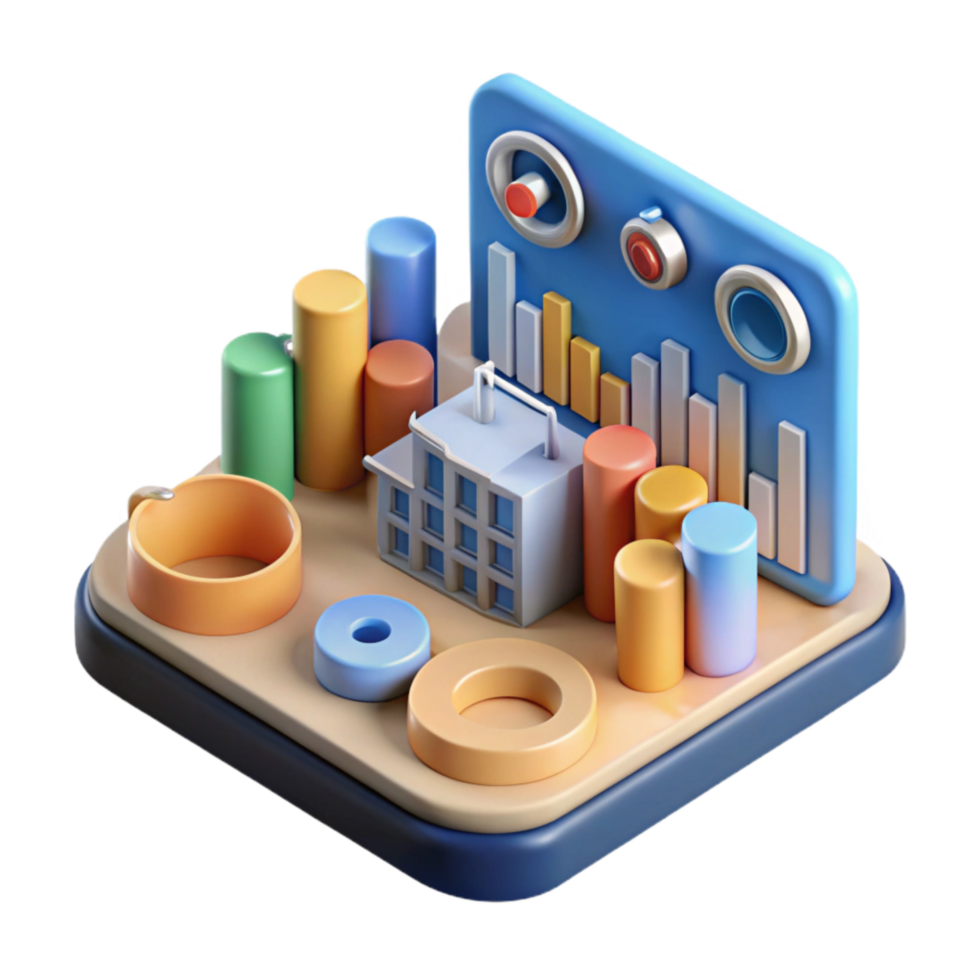 impressive contemporary Urban Data Visualization with Infographics Transparent Background professional png