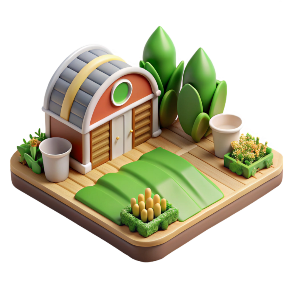 vibrant abstract Urban Farm Design Element Isolated with Agricultural Features genuine png