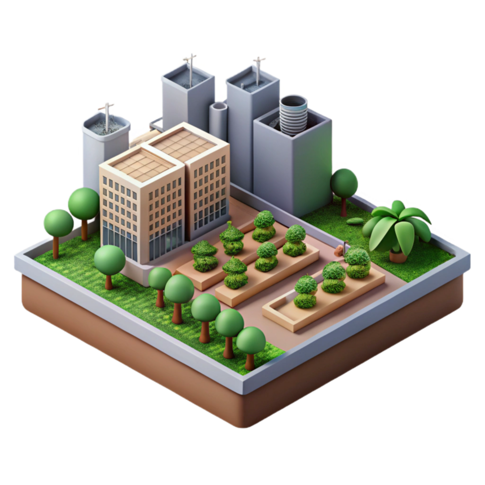 stunning abstract Urban Farming Initiative Transparent Background High Angle View genuine png