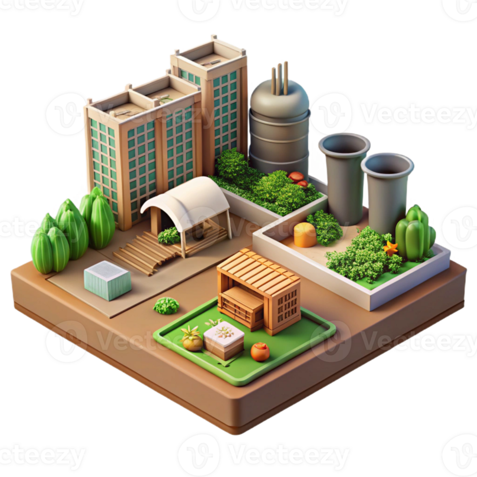 elegant creative Urban Farming Initiative Transparent Background High Angle View genuine png