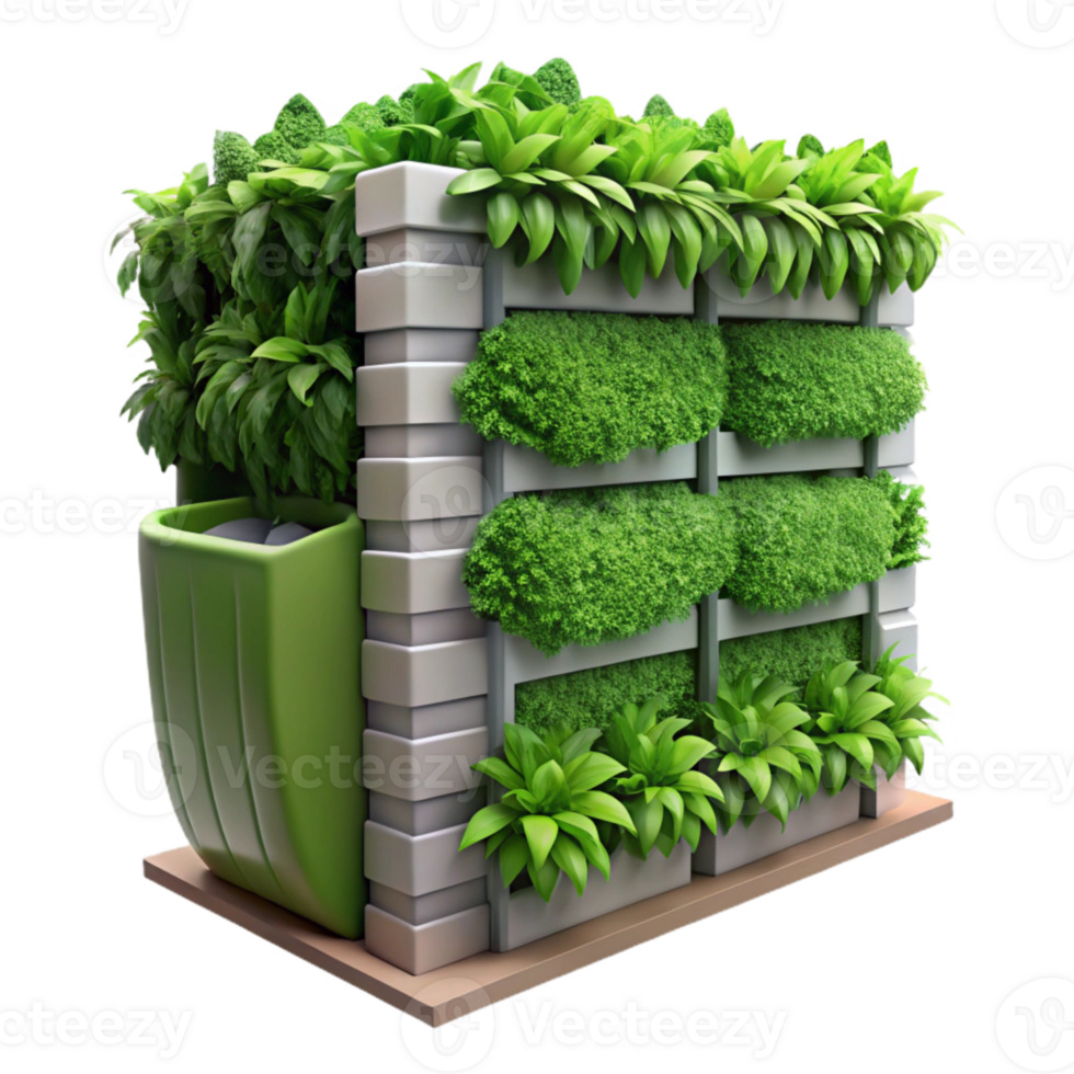 magnificent traditional Urban Farming Vertical Garden Isolated high resolution png