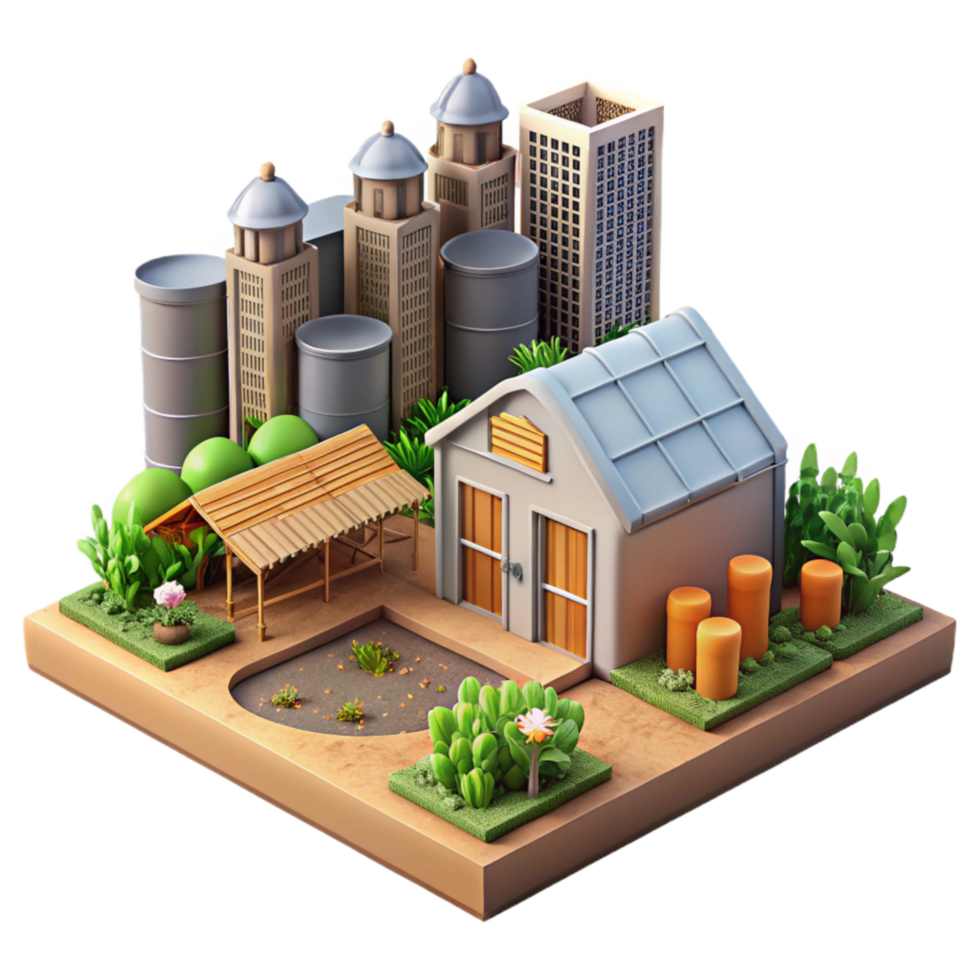 extraordinary contemporary Urban Farm Isolated Vertical Layout original png