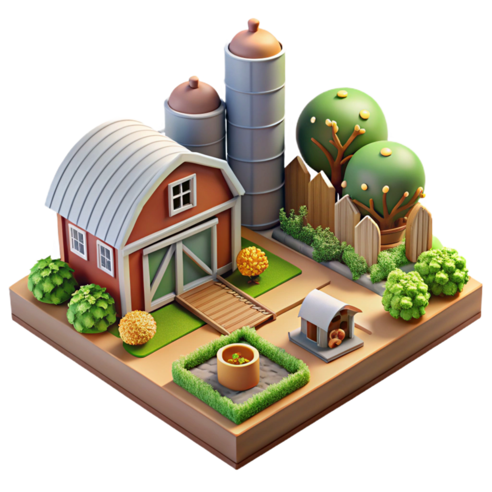 stunning minimalist Urban Farm Isolated Vertical Layout genuine png