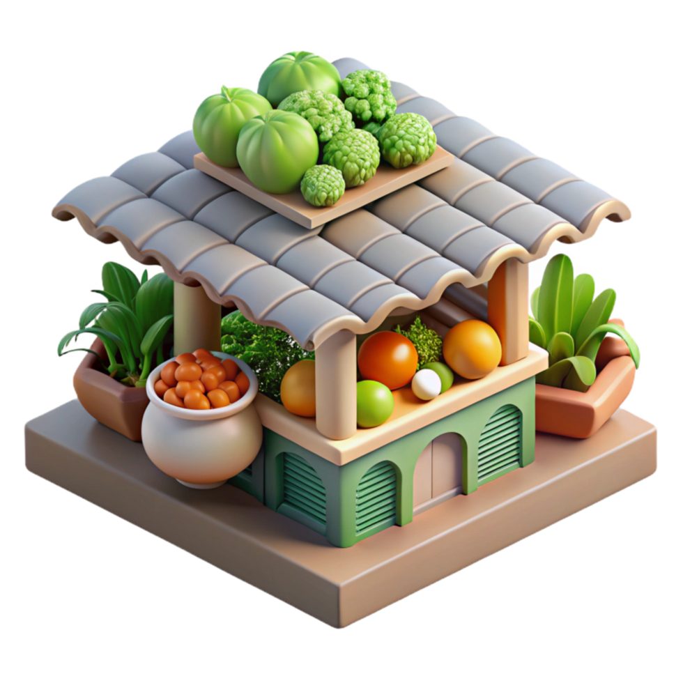 magnificent rustic Urban Farm Rooftop Vegetables Cutout Element high quality png