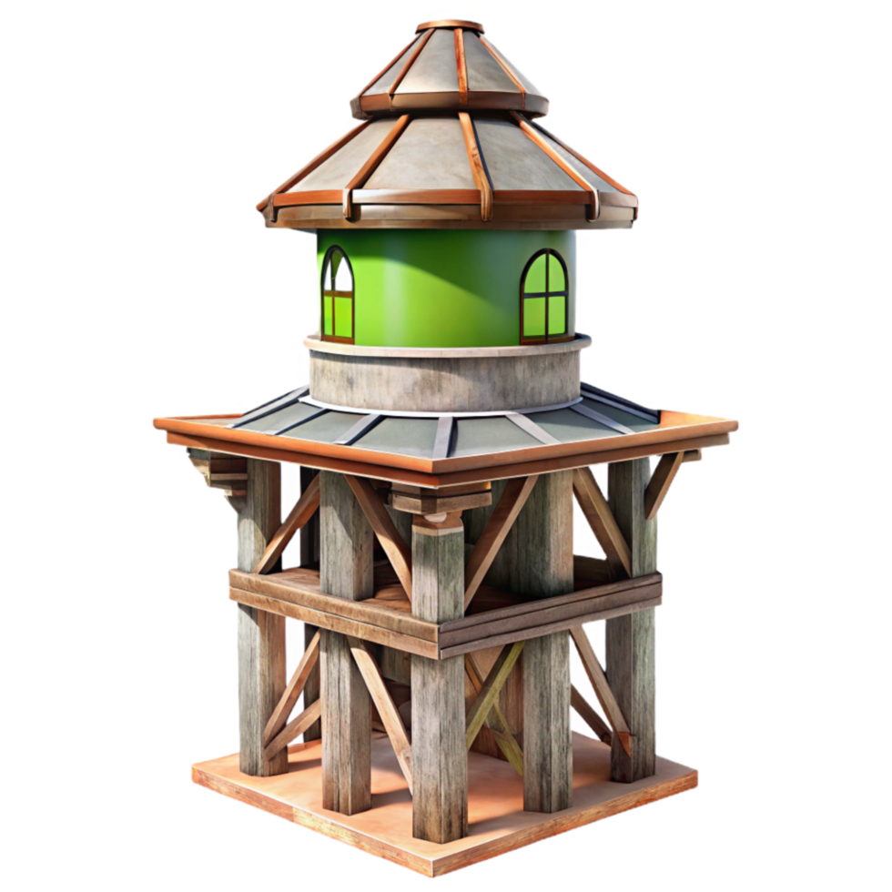 serene minimalist Urban Farm Tower Transparent Background professional png