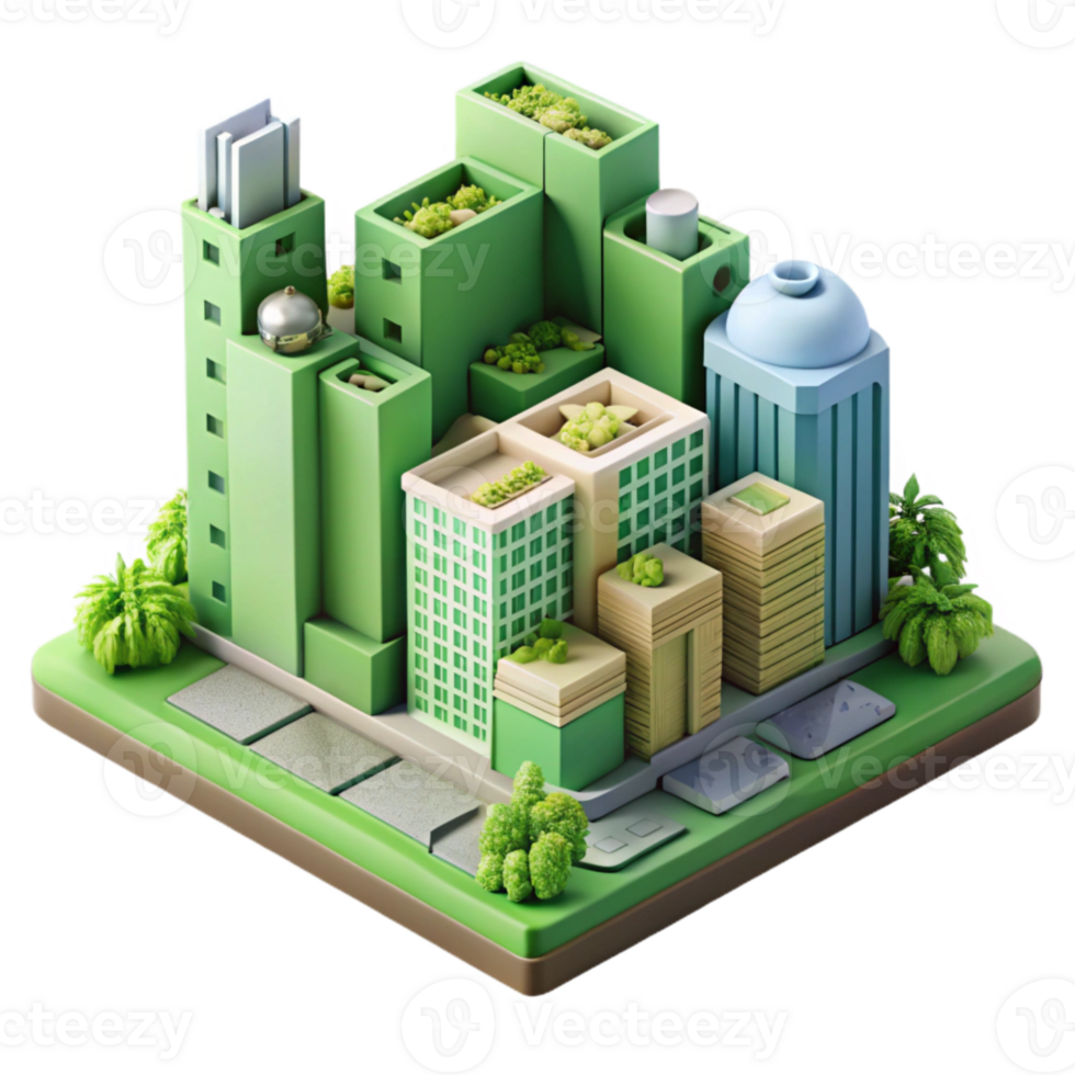 magnificent vintage Urban Green Infrastructure Isolated with Detailed Design high quality png