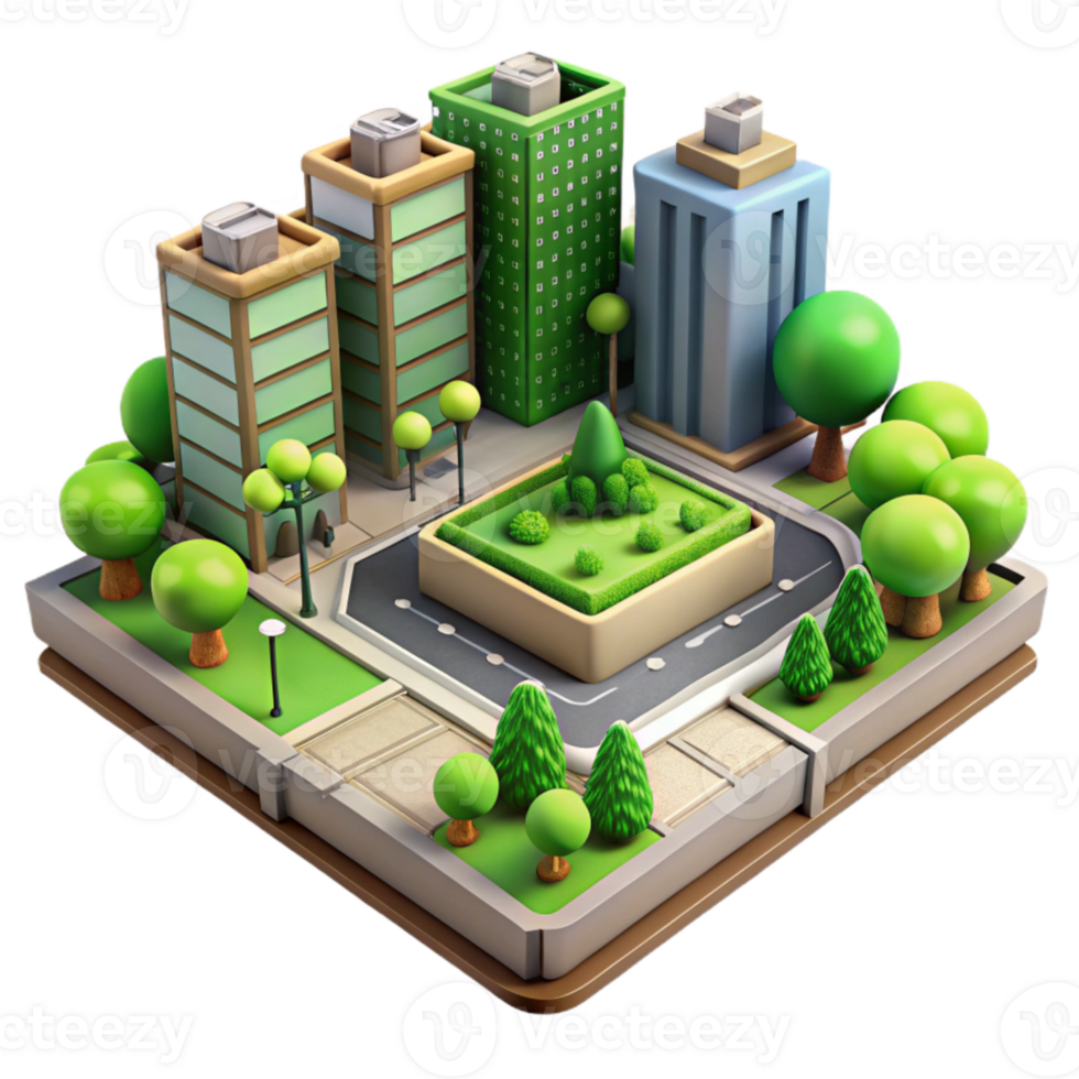 wonderful creative Urban Green Infrastructure Isolated with Detailed Design png
