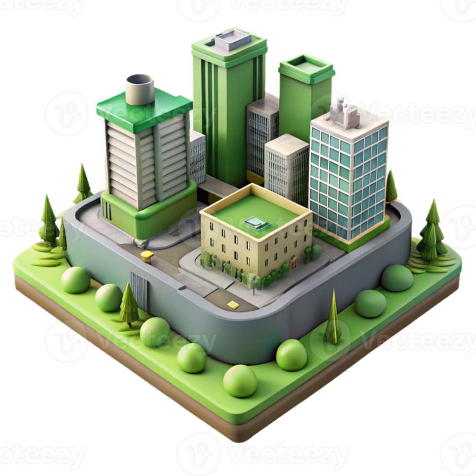 extraordinary creative Urban Green Infrastructure Isolated with Detailed Design high resolution png