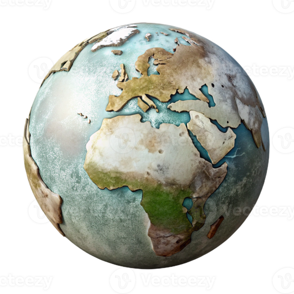 wonderful minimalist Vintage World Map Illustration Isolated premium png