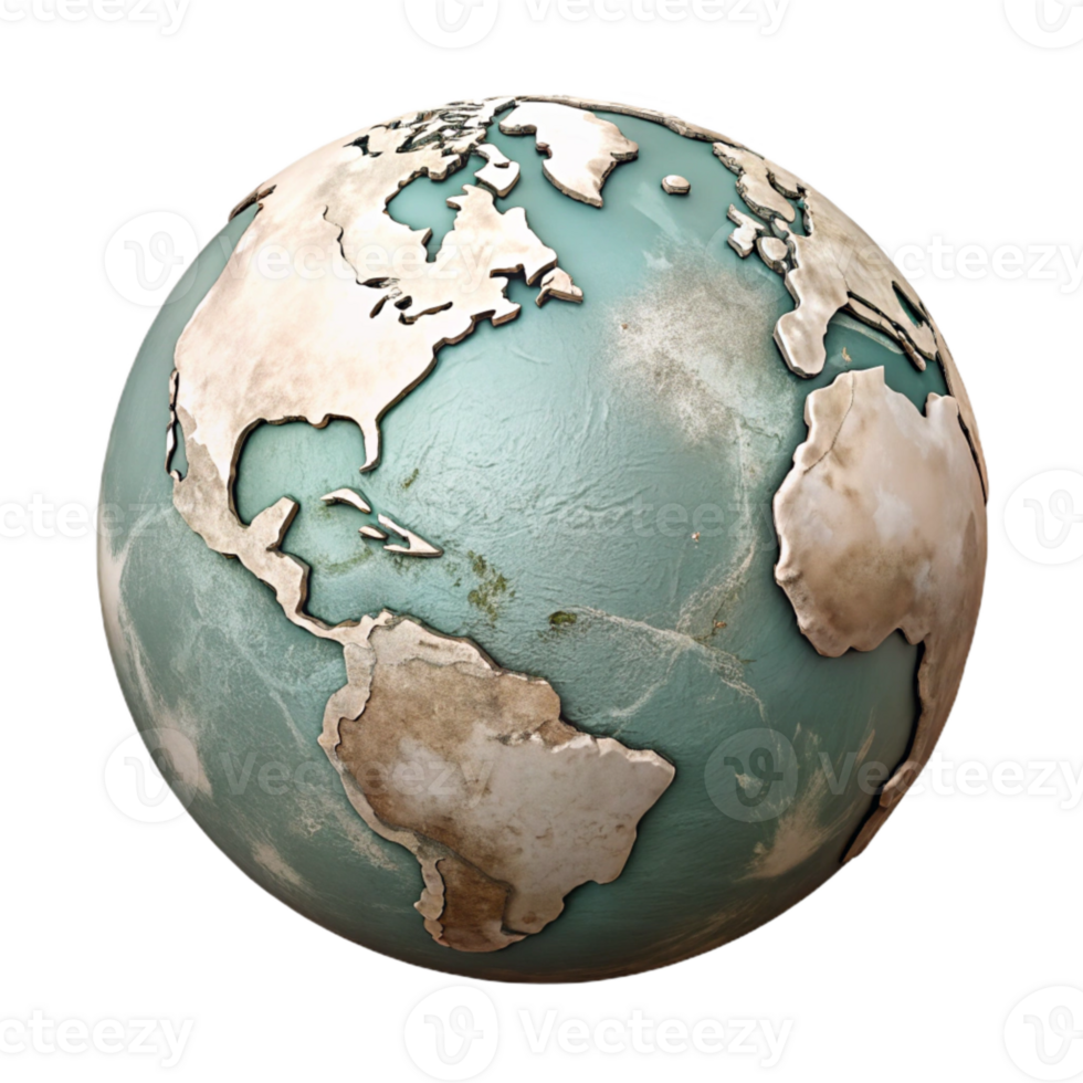 extraordinary abstract Vintage World Map Illustration Isolated detailed png
