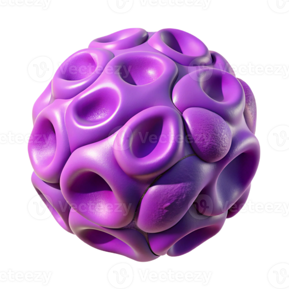 serene contemporary Violet Bioengineered Cell Membrane Cutout authentic png
