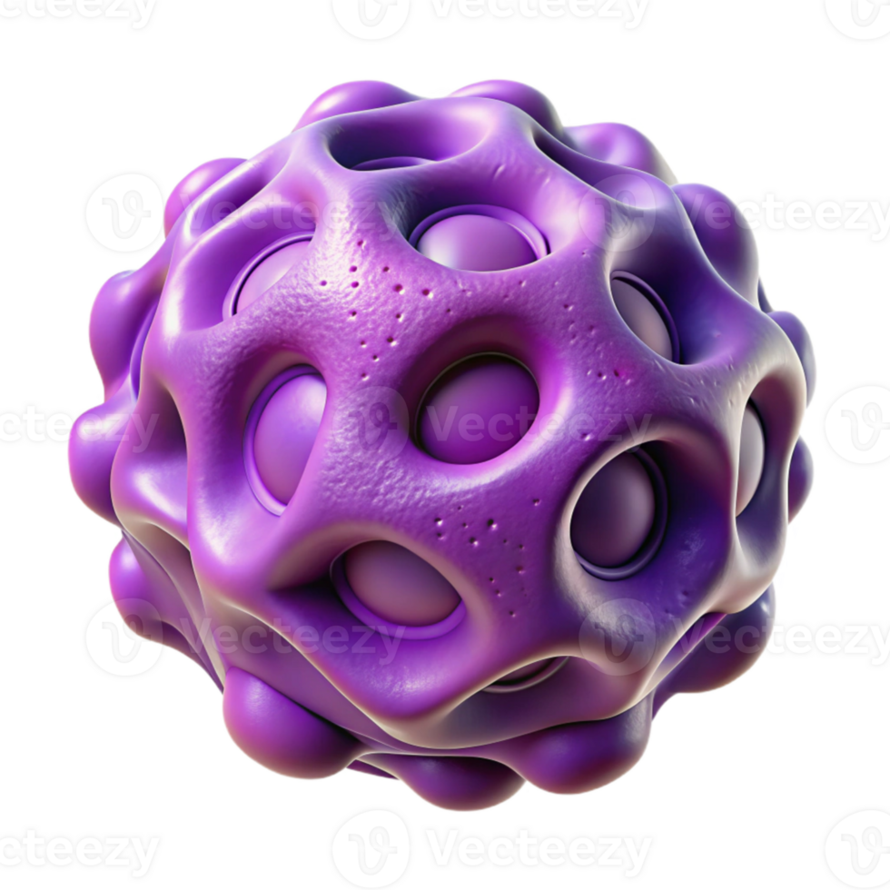 vibrant modern Violet Bioengineered Cell Membrane Cutout high resolution png